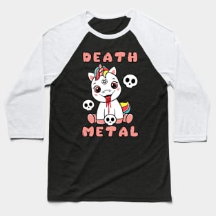 Death Metal Unicorn (Br00tal Version) Baseball T-Shirt